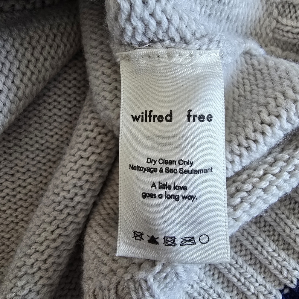 Aritzia Wilfred Free Velzen Merino Wool Oversized Grandpa Sweater size S - Picture 13 of 16
